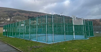 Former Land at Gelligaled Park, Ystrad –  Now a Multi- Use Games Area (MUGA) Pic 1