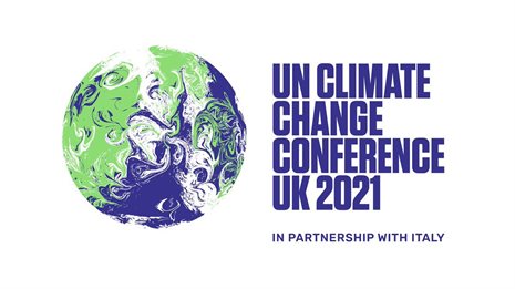 Globe with Climate Change Conference 2021 text