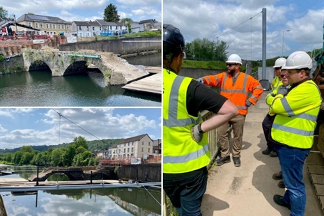 Progress update as Council Leader visits Castle Inn Bridge work site