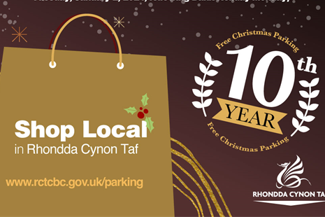 Ten-year anniversary of FREE festive parking in our town centres